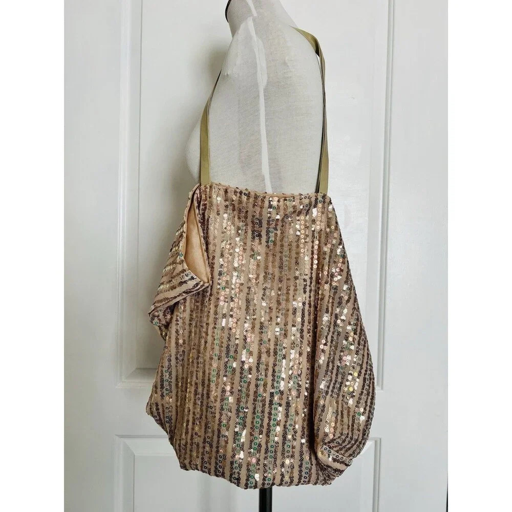 Los Angeles Boutique Travel Shoulder Tote Shopping Overnight Sequin Beach Bag